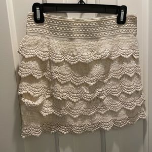 Crochet mini skirt
